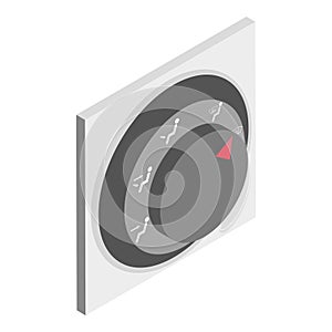 3D Isometric Flat Vector Illustration of Climate Control Handle. Item 2