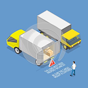 3D Isometric Flat Vector Illustration of Driving Rules And Tips