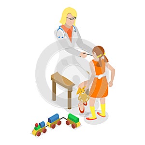 3D Isometric Flat Vector Illustration of Dyslexia. Item 3