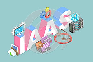 3D Isometric Flat Vector Illustration of IAAS