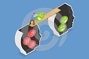 3D Isometric Flat Vector Illustration of Persuasion