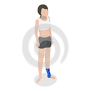 3D Isometric Flat Vector Illustration of Rehabilitation After Trauma. Item 6