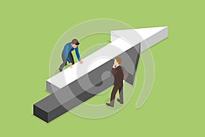 3D Isometric Flat Vector Illustration of Uncoordinated Halves