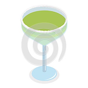 3D Isometric Flat Vector Set of Cocktails. Item 2