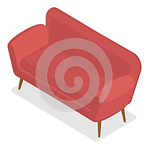 3D Isometric Flat Vector Set of Furniture. Item 6