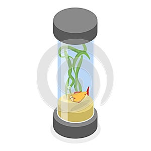 3D Isometric Flat Vector Set of Home Aquariums. Item 2