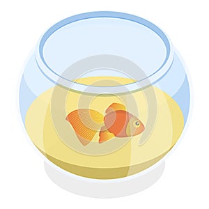 3D Isometric Flat Vector Set of Home Aquariums. Item 5