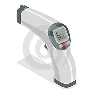 3D Isometric Flat Vector Set of Thermometers. Item 4