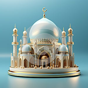 3d isometric of mosque