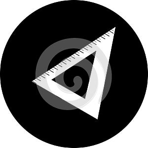 3d isometric triangular ruler in circle icon. Isometric inch and metric rulers. Centimeters and inches measuring scale cm metrics