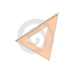 3d isometric triangular ruler icon. Isometric inch and metric rulers. Centimeters and inches measuring scale cm metrics indicator.