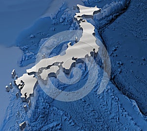 3D japan map