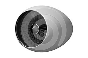 3D jet engine - front view/ side view