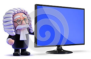3d Judge with his new widescreen lcd television monitor