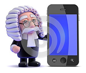 3d Judge and smartphone