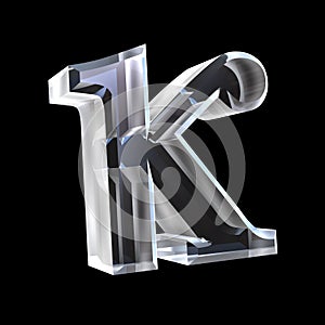 3D Kappa symbol in glass photo