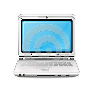 3d laptop icon vector