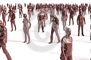 3d large group of people