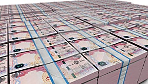 3D Large Stack of United Arab Emirates Dirham Banknote