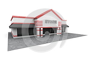 3d Large Store Building