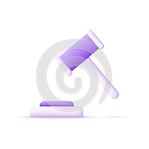 3d legal expenses icon isolated on white backgroud. Legal Expenses Insurance icon. Can be used for many purposes