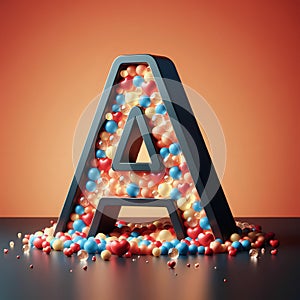 the 3D letter A logo stands strong