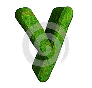 3d letter Y in green grass