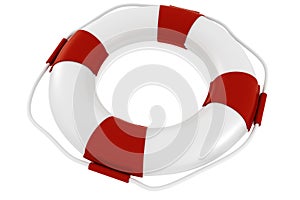 3d life buoy on white background