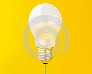 3d Light bulb. Idea concept.