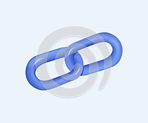 3D Link icon illustration. Embedded link symbol for website. SERP or web content analysis 3D vector symbol, site traffic