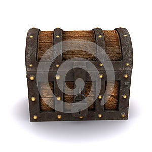 3d Locked treasure chest