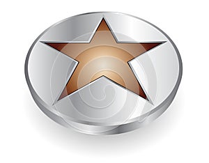 3D logo metallic star