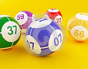 3d Lottery Bingo balls