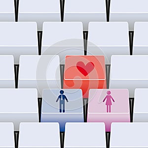 3d love button for couple