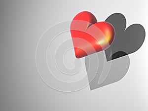 3D love hearts