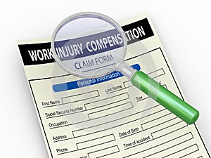 3d magnifier and work injury claim form