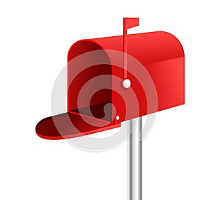 3D mailbox vector illustration.