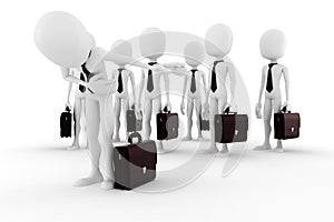 3d man business man taking a bow