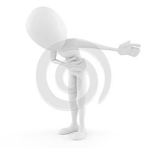 3d man business man taking a bow