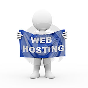 3d man cloth banner web hosting