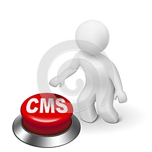 3d man with cms button