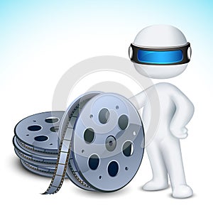 3d Man with Film Reel