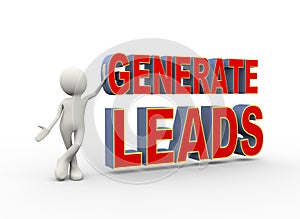 3d man with generate leads