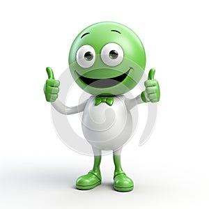 3d man is green tick symbol, signifying completion and success, in a compelling visual representation of achievement