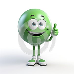 3d man is green tick symbol, signifying completion and success, in a compelling visual representation of achievement