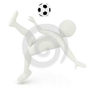 3d man makin bicycle kick