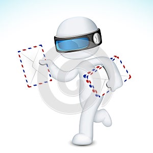 3d Man in with Postal Envelope