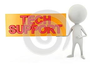 3d man tech support concept