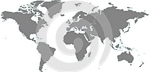 3D map gray of the world on White background