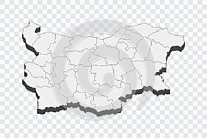 3D map illustration of Bulgaria